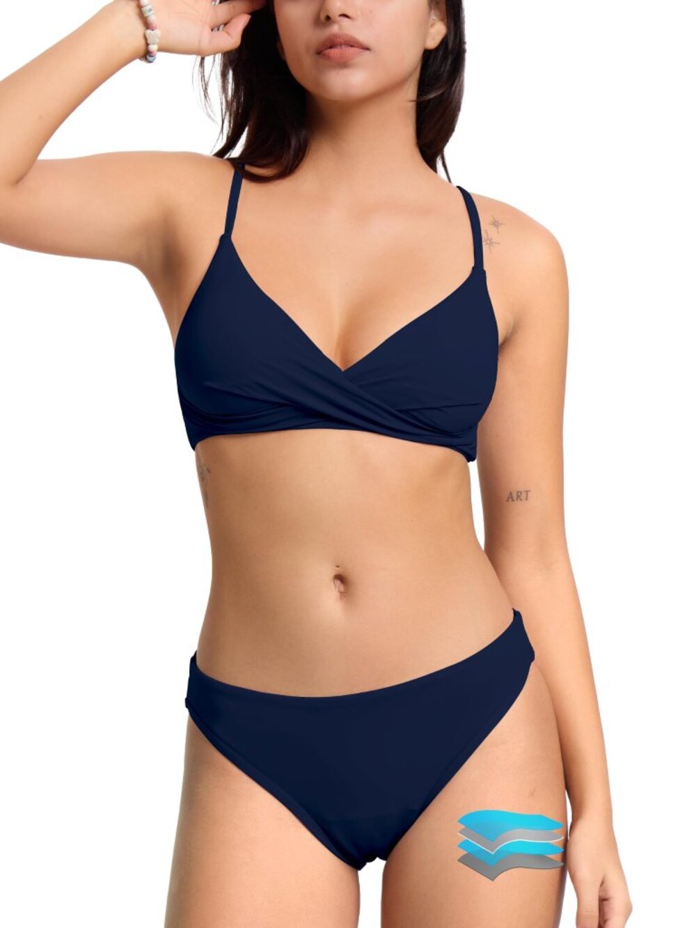 Period Swimwear Twist V Neck Bikini N8778